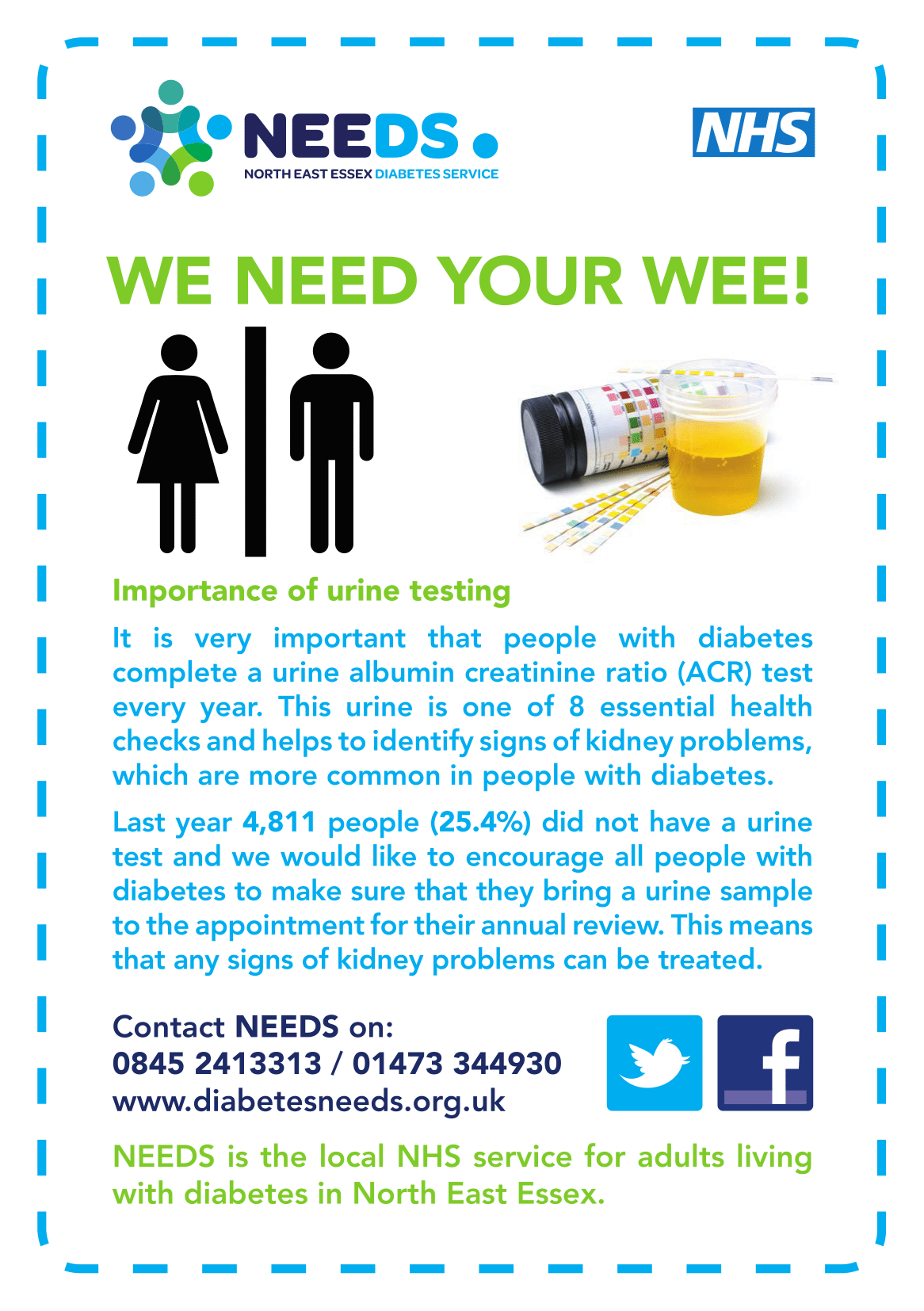 We Need Your Wee North East Essex Diabetes Service